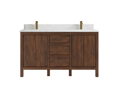 Elizabeth Teak Wood 60 in. W x 22 in. D Double Sink Bathroom Vanity - photo 15