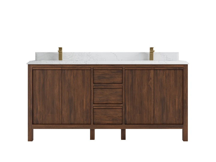Elizabeth Teak Wood 72 in. W x 22 in. D Double Sink Bathroom Vanity - photo 16