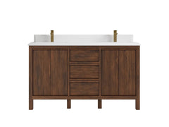 Elizabeth Teak Wood 60 in. W x 22 in. D Double Sink Bathroom Vanity - photo 16