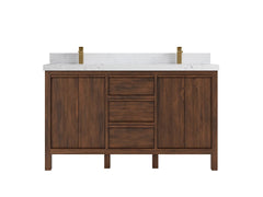 Elizabeth Teak Wood 60 in. W x 22 in. D Double Sink Bathroom Vanity - photo 17