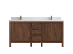 Elizabeth Teak Wood 72 in. W x 22 in. D Double Sink Bathroom Vanity - photo 18