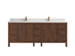 Elizabeth Teak Wood 84 in. W x 22 in. D Double Sink Bathroom Vanity - photo 18