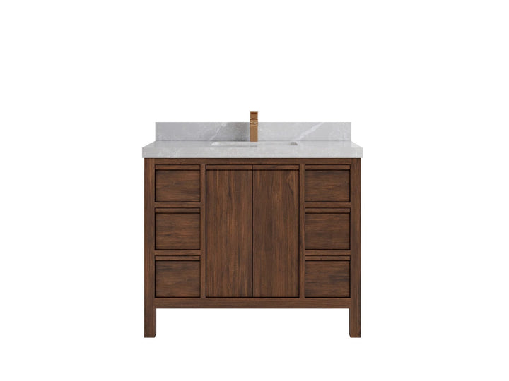 Elizabeth Teak Wood 42 in. W x 22 in. D Single Sink Bathroom Vanity - photo 19