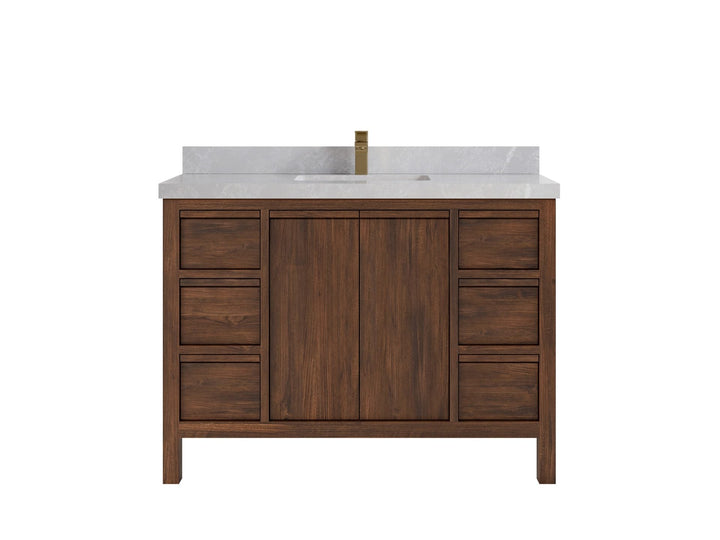 Elizabeth Teak Wood 48 in. W x 22 in. D Single Sink Bathroom Vanity - photo 19