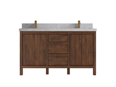 Elizabeth Teak Wood 60 in. W x 22 in. D Double Sink Bathroom Vanity - photo 18