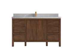 Elizabeth Teak Wood 60 in. W x 22 in. D Single Sink Bathroom Vanity - photo 7