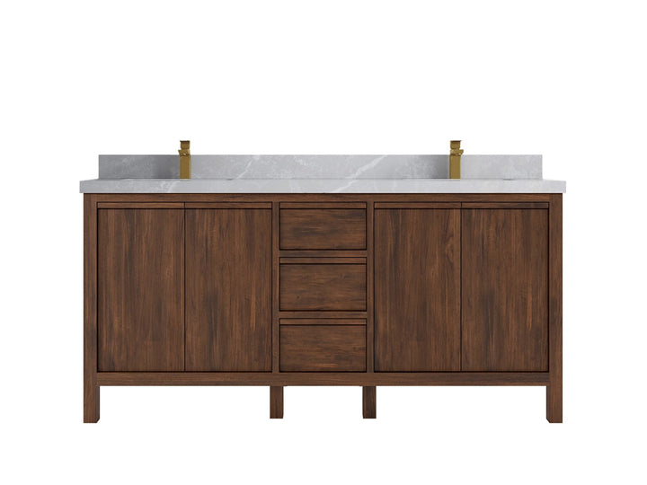 Elizabeth Teak Wood 72 in. W x 22 in. D Double Sink Bathroom Vanity - photo 19