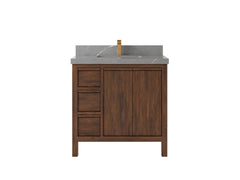 Elizabeth Teak Wood 36 in. W x 22 in. D Center Sink Bathroom Vanity - photo 19