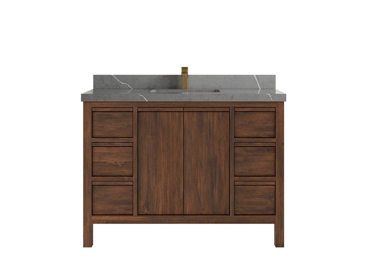 Elizabeth Teak Wood 48 in. W x 22 in. D Single Sink Bathroom Vanity - photo 20