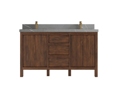 Elizabeth Teak Wood 60 in. W x 22 in. D Double Sink Bathroom Vanity - photo 19