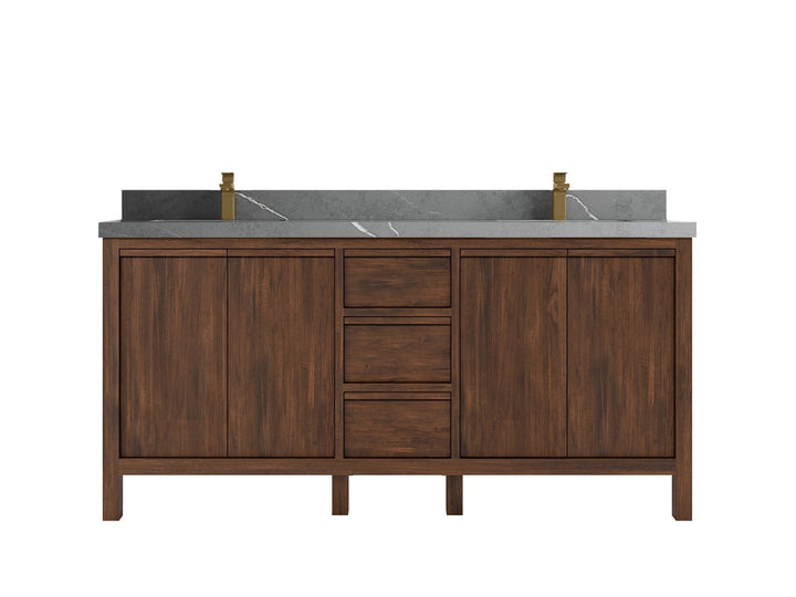 Elizabeth Teak Wood 72 in. W x 22 in. D Double Sink Bathroom Vanity - photo 20
