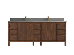 Elizabeth Teak Wood 84 in. W x 22 in. D Double Sink Bathroom Vanity - photo 20