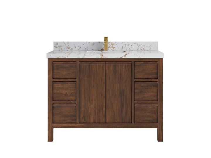 Elizabeth Teak Wood 48 in. W x 22 in. D Single Sink Bathroom Vanity - photo 22
