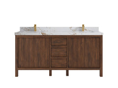 Elizabeth Teak Wood 72 in. W x 22 in. D Double Sink Bathroom Vanity - photo 22