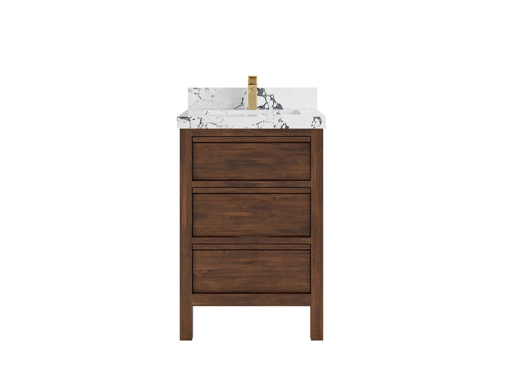 Elizabeth Teak Wood 24 in. W x 22 in. D Single Sink Bathroom Vanity - photo 23