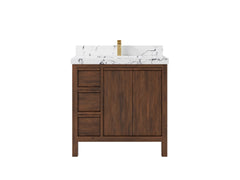 Elizabeth Teak Wood 36 in. W x 22 in. D Center Sink Bathroom Vanity - photo 22