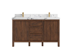 Elizabeth Teak Wood 60 in. W x 22 in. D Double Sink Bathroom Vanity - photo 22