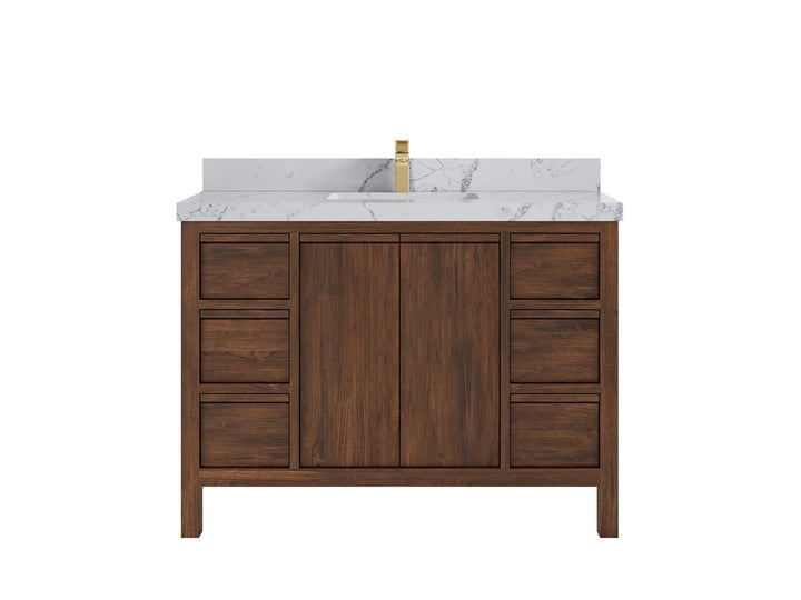 Elizabeth Teak Wood 48 in. W x 22 in. D Single Sink Bathroom Vanity - photo 24