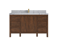 Elizabeth Teak Wood 60 in. W x 22 in. D Single Sink Bathroom Vanity - photo 24