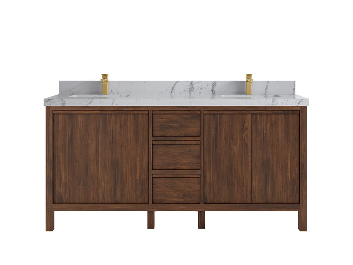 Elizabeth Teak Wood 72 in. W x 22 in. D Double Sink Bathroom Vanity - photo 24