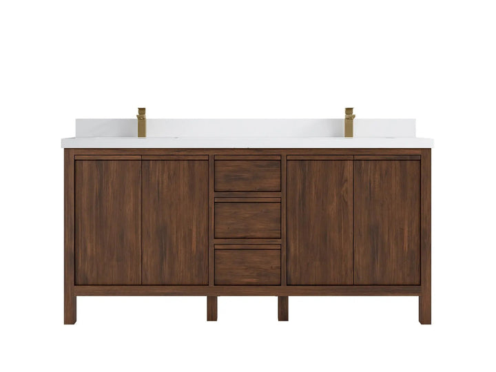 Elizabeth Teak Wood 72 in. W x 22 in. D Double Sink Bathroom Vanity - photo 25