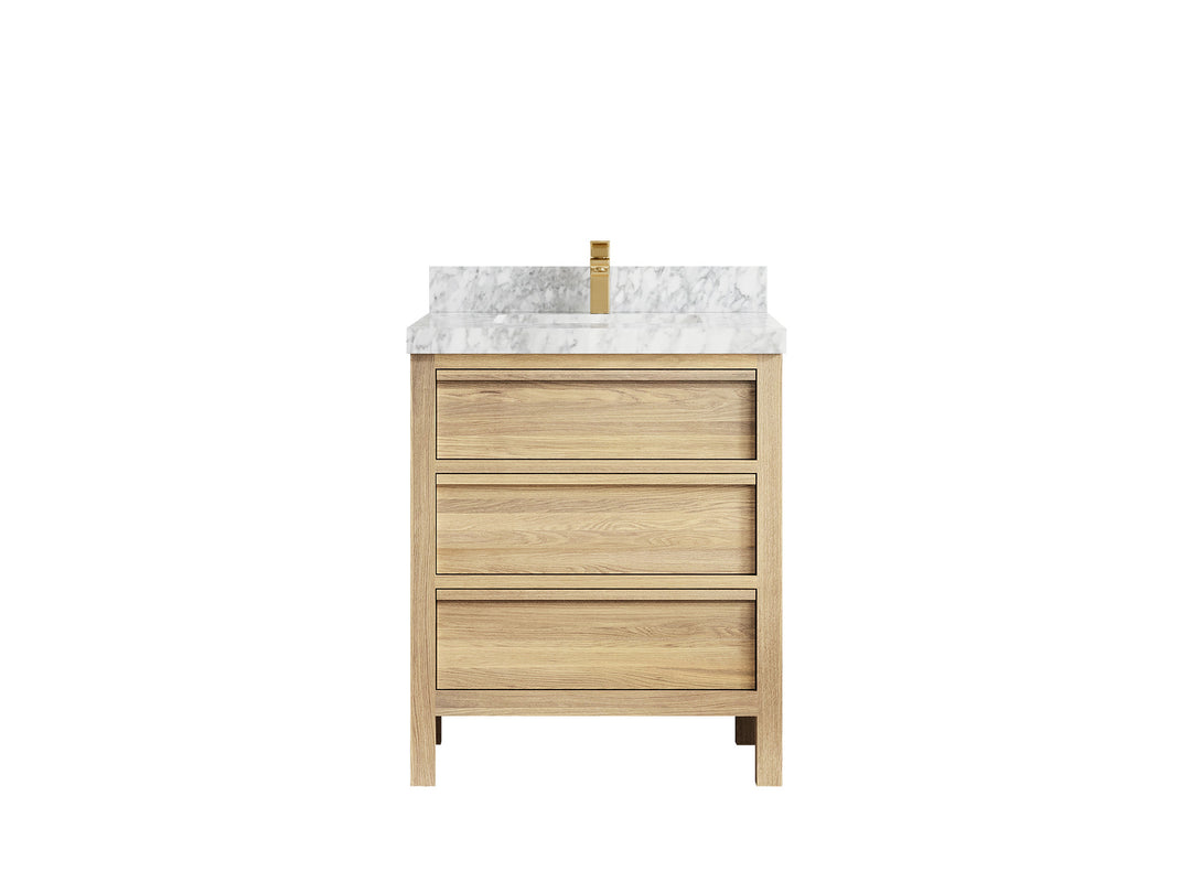 Elizabeth White Oak 30 in. W x 22 in. D Single Sink Bathroom Vanity