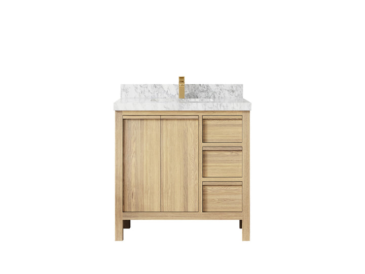 Elizabeth White Oak 36 in. W x 22 in. D Center Sink Bathroom Vanity - photo 25