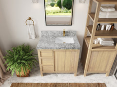 Elizabeth White Oak 36 in. W x 22 in. D Right Offset Sink Bathroom Vanity - photo 19