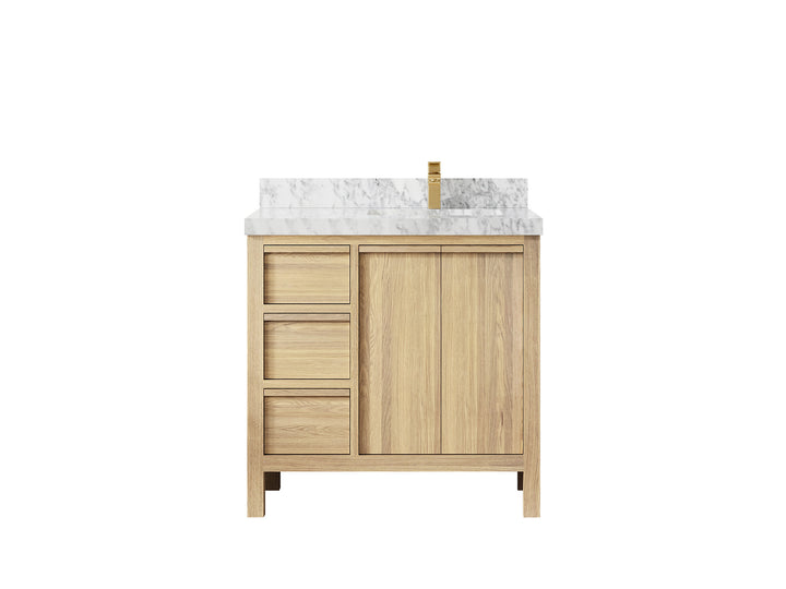 Elizabeth White Oak 36 in. W x 22 in. D Right Offset Sink Bathroom Vanity - photo 25