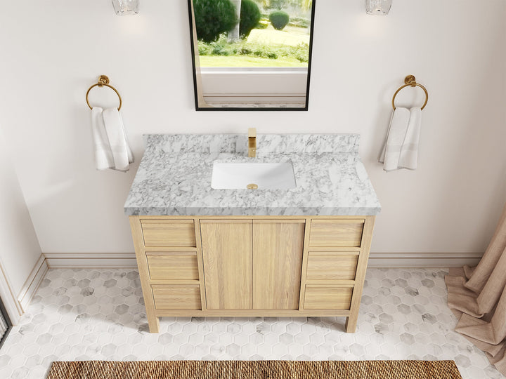 Elizabeth White Oak 48 in. W x 22 in. D Single Sink Bathroom Vanity - photo 17