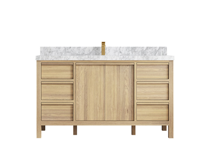 Elizabeth White Oak 60 in. W x 22 in. D Single Sink Bathroom Vanity - photo 25