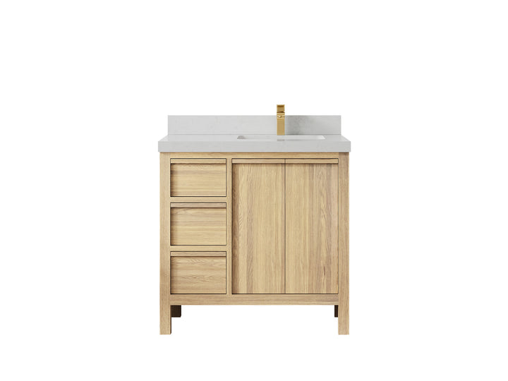 Elizabeth White Oak 36 in. W x 22 in. D Right Offset Sink Bathroom Vanity - photo 27