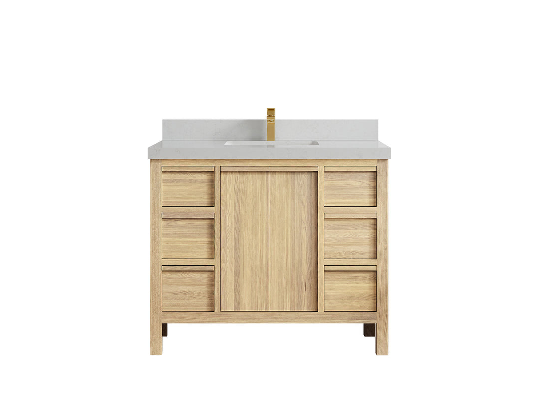 Elizabeth White Oak 42 in. W x 22 in. D Single Sink Bathroom Vanity