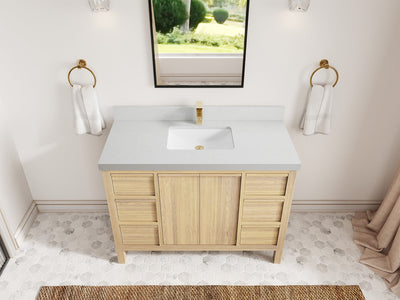 Elizabeth White Oak 48 in. W x 22 in. D Single Sink Bathroom Vanity