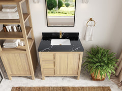 Elizabeth White Oak 36 in. W x 22 in. D Center Sink Bathroom Vanity - photo 11