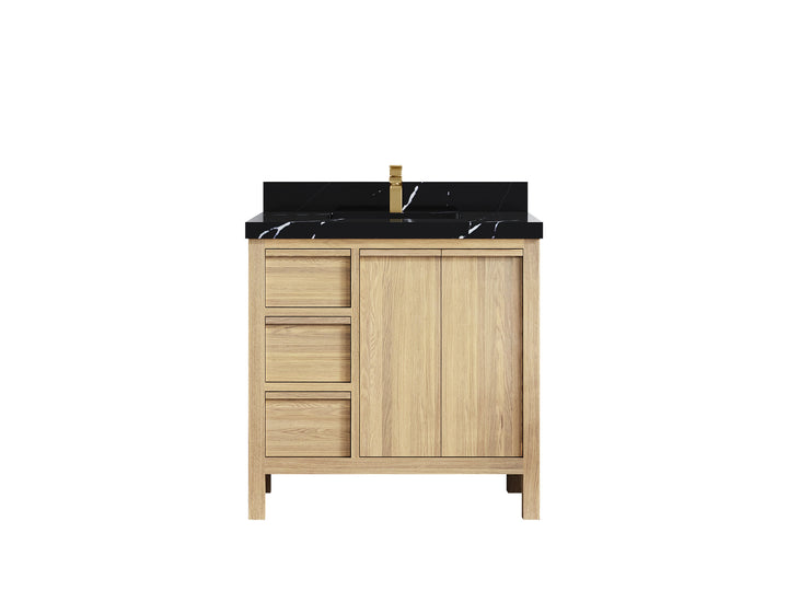 Elizabeth White Oak 36 in. W x 22 in. D Center Sink Bathroom Vanity - photo 12