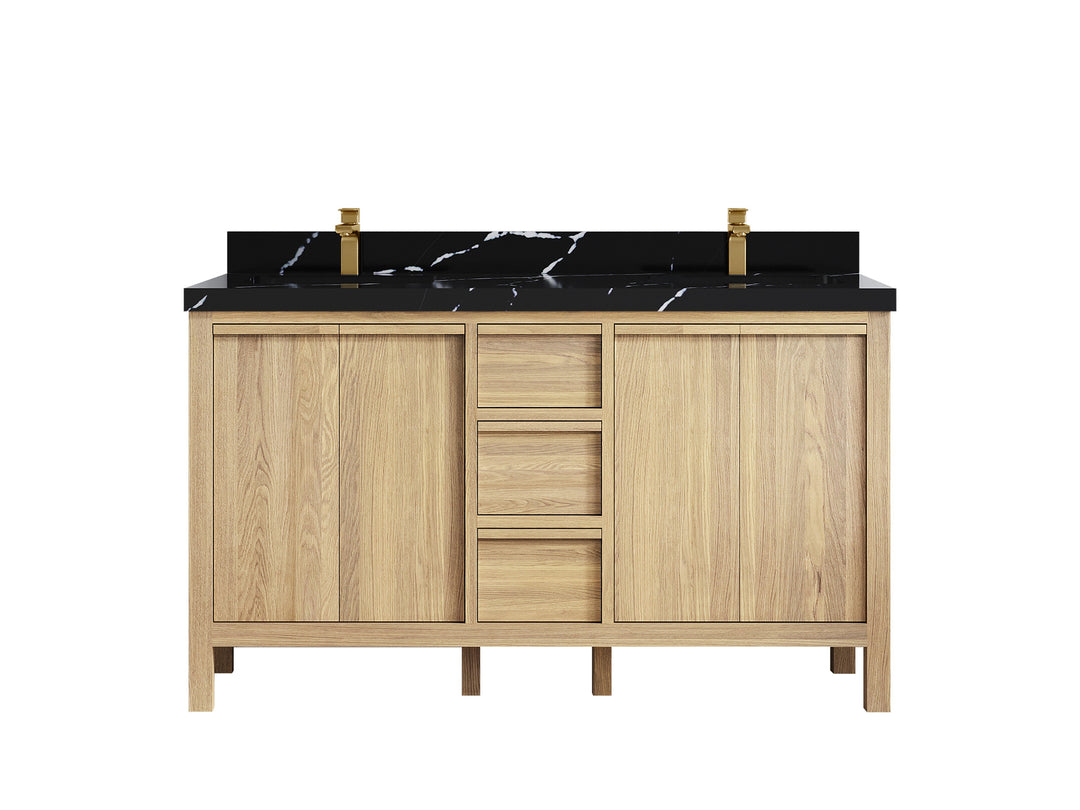 Elizabeth White Oak 60 in. W x 22 in. D Double Sink Bathroom Vanity