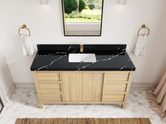 Elizabeth White Oak 60 in. W x 22 in. D Single Sink Bathroom Vanity - photo 12