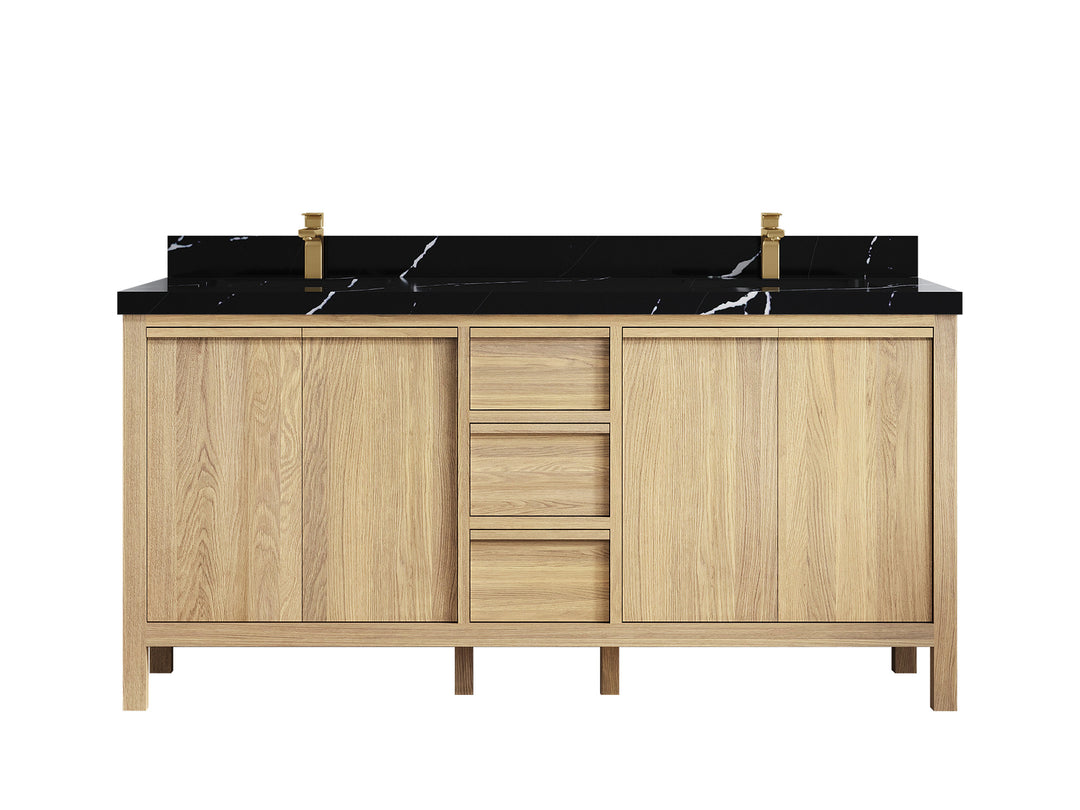 Elizabeth White Oak 72 in. W x 22 in. D Double Sink Bathroom Vanity