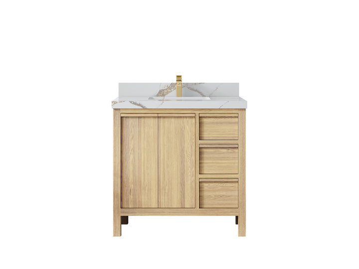 Elizabeth White Oak 36 in. W x 22 in. D Center Sink Bathroom Vanity - photo 15