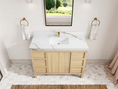 Elizabeth White Oak 48 in. W x 22 in. D Single Sink Bathroom Vanity - photo 11