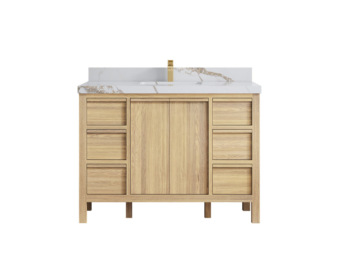 Elizabeth White Oak 48 in. W x 22 in. D Single Sink Bathroom Vanity