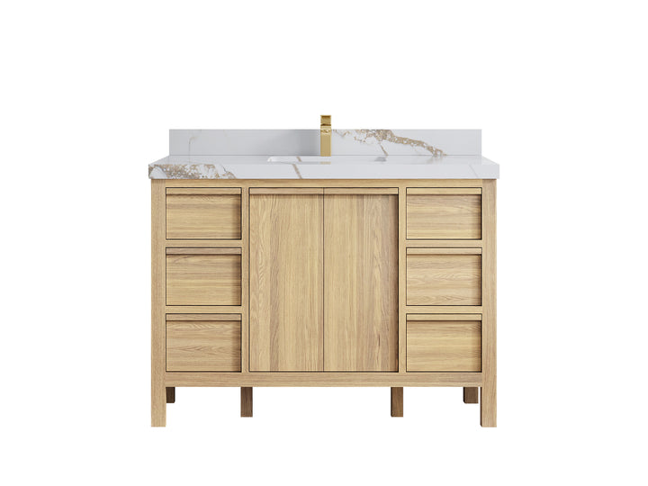 Elizabeth White Oak 48 in. W x 22 in. D Single Sink Bathroom Vanity - photo 12