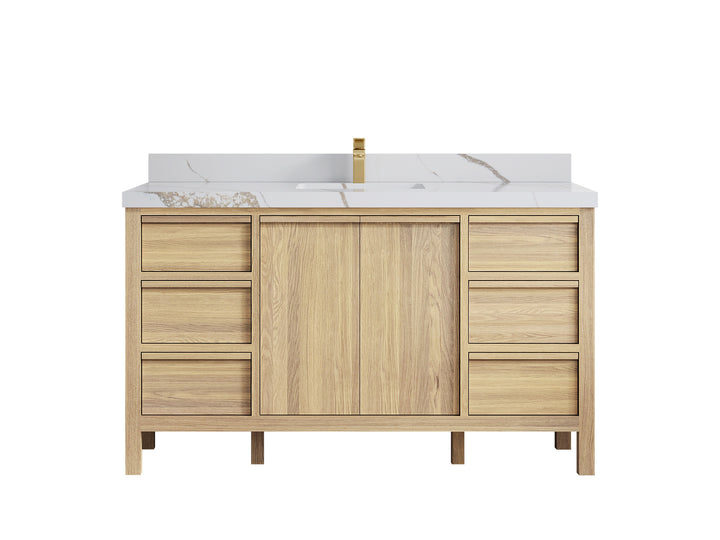 Elizabeth White Oak 60 in. W x 22 in. D Single Sink Bathroom Vanity - photo 15