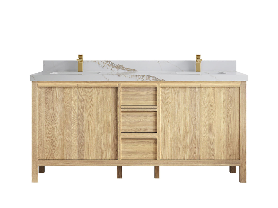 Elizabeth White Oak 72 in. W x 22 in. D Double Sink Bathroom Vanity