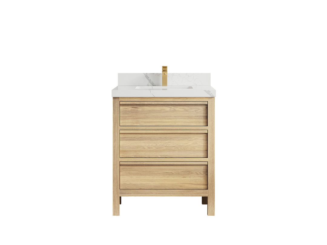 Elizabeth White Oak 30 in. W x 22 in. D Single Sink Bathroom Vanity