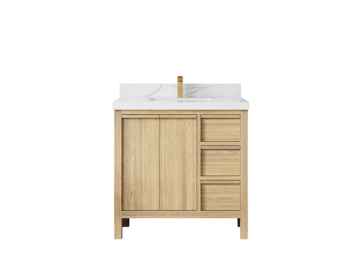 Elizabeth White Oak 36 in. W x 22 in. D Center Sink Bathroom Vanity - photo 17