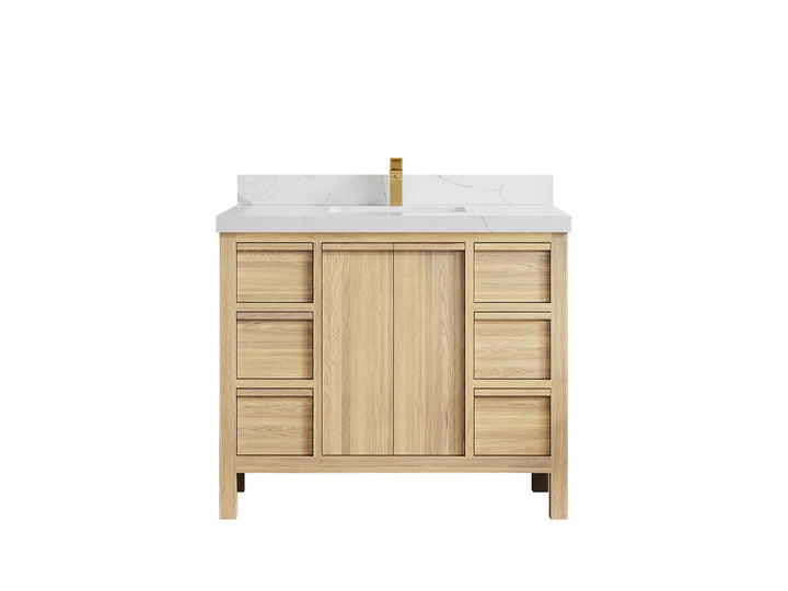 Elizabeth White Oak 42 in. W x 22 in. D Single Sink Bathroom Vanity - photo 17