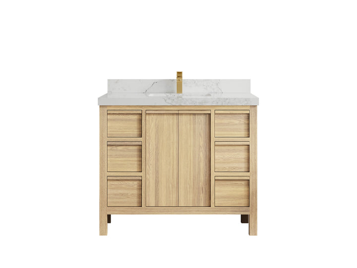 Elizabeth White Oak 42 in. W x 22 in. D Single Sink Bathroom Vanity - photo 19