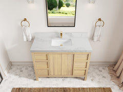 Elizabeth White Oak 48 in. W x 22 in. D Single Sink Bathroom Vanity - photo 15